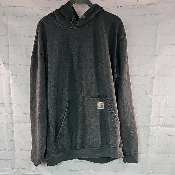 Carhartt Gray Sweatshirt Relaxed Fit Hoodie - Picture 1 of 3